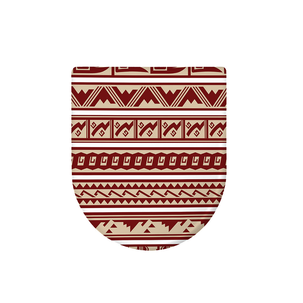 Red And Beige Southwestern Pattern Print Toilet Lid Cover