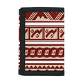 Red And Beige Southwestern Pattern Print Trifold Wallet