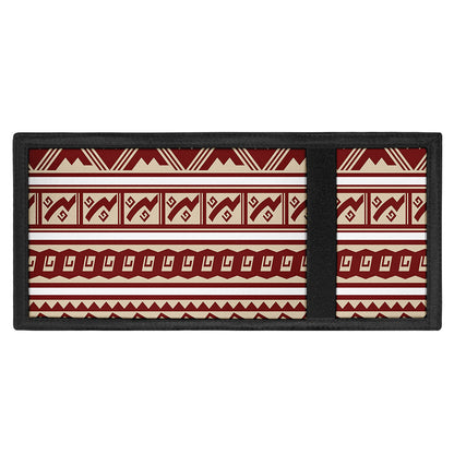 Red And Beige Southwestern Pattern Print Trifold Wallet