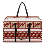 Red And Beige Southwestern Pattern Print Utility Tote Bag