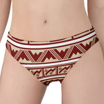 Red And Beige Southwestern Pattern Print Women's Panties