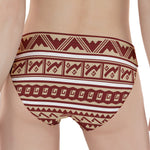 Red And Beige Southwestern Pattern Print Women's Panties