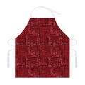 Red And Black African Ethnic Print Adjustable Apron