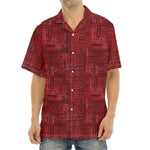 Red And Black African Ethnic Print Aloha Shirt