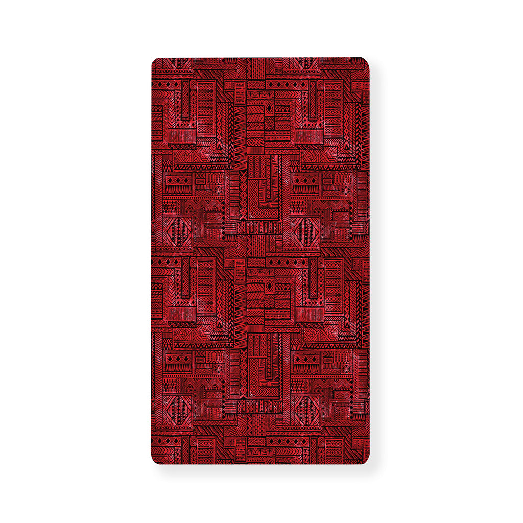 Red And Black African Ethnic Print Baby Crib Sheet