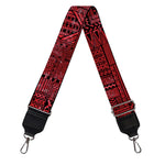 Red And Black African Ethnic Print Bag Strap