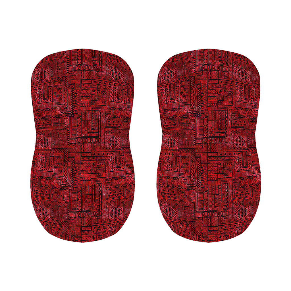 Red And Black African Ethnic Print Bar Stool Covers