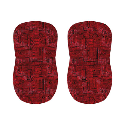 Red And Black African Ethnic Print Bar Stool Covers