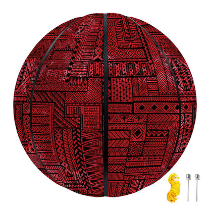 Red And Black African Ethnic Print Basketball