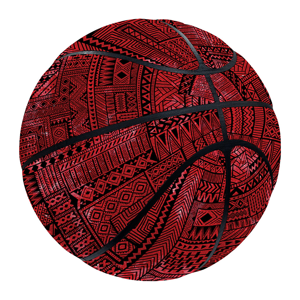 Red And Black African Ethnic Print Basketball
