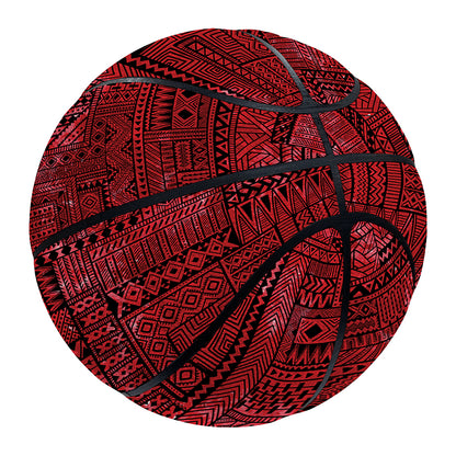 Red And Black African Ethnic Print Basketball