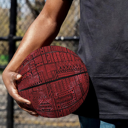 Red And Black African Ethnic Print Basketball