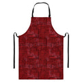 Red And Black African Ethnic Print Bib Apron With Pocket