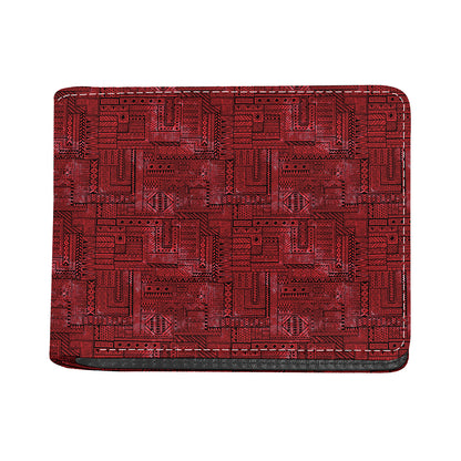 Red And Black African Ethnic Print Bifold Wallet