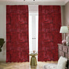 Red And Black African Ethnic Print Blackout Pencil Pleat Curtains