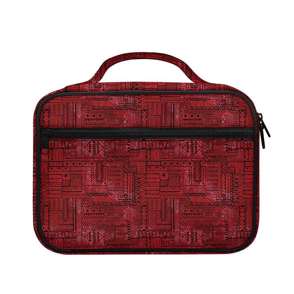 Red And Black African Ethnic Print Briefcase Bible Bag