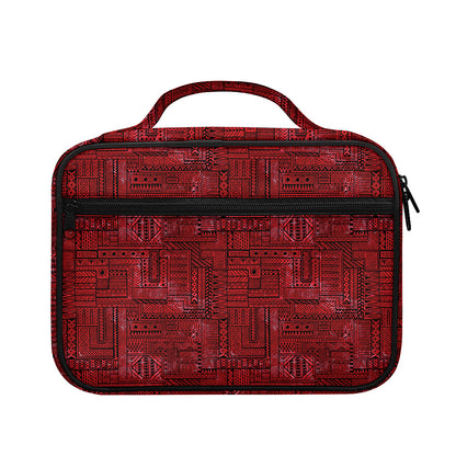 Red And Black African Ethnic Print Briefcase Bible Bag