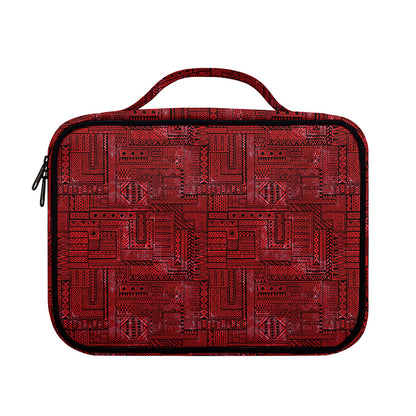 Red And Black African Ethnic Print Briefcase Bible Bag