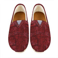 Red And Black African Ethnic Print Casual Shoes