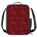 Red And Black African Ethnic Print Crossbody Lunch Bag