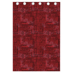Red And Black African Ethnic Print Curtain