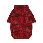 Red And Black African Ethnic Print Dog Zip Up Hoodie