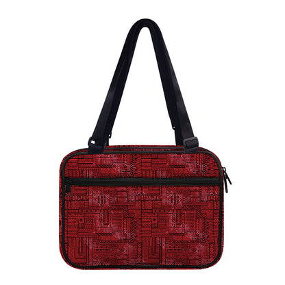 Red And Black African Ethnic Print Double Strap Bible Bag