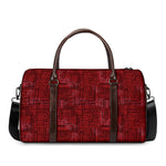 Red And Black African Ethnic Print Duffle Bag