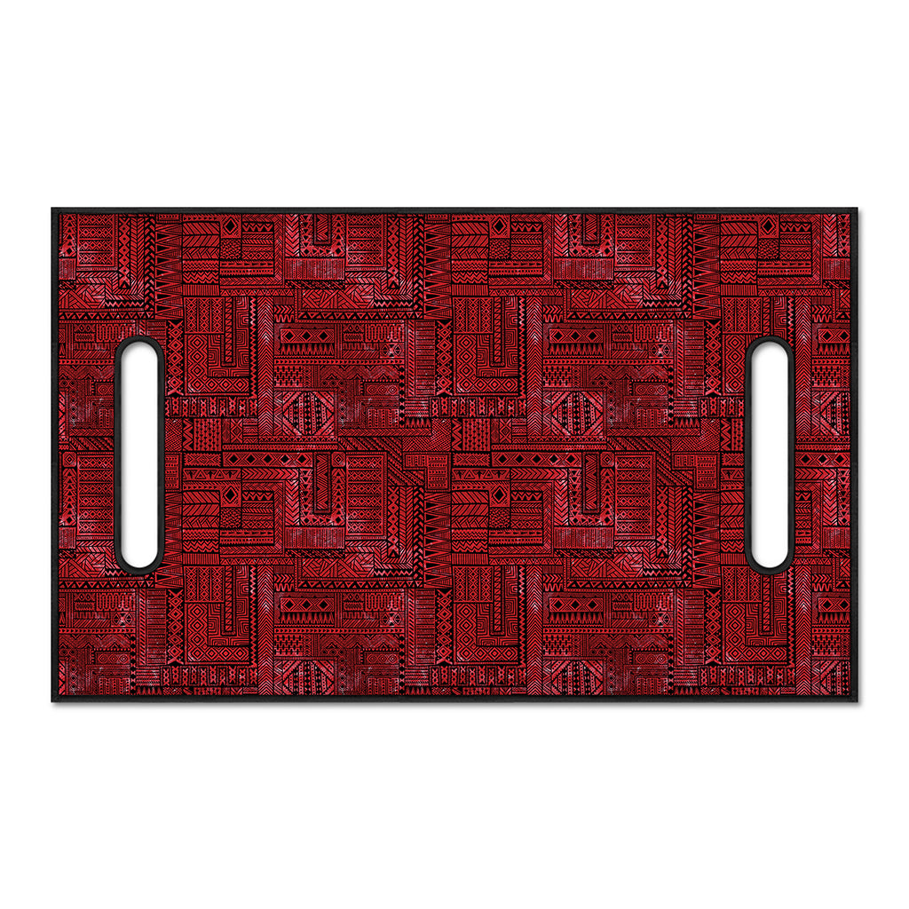 Red And Black African Ethnic Print Golf Cart Seat Cover