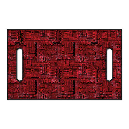 Red And Black African Ethnic Print Golf Cart Seat Cover