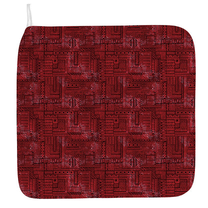 Red And Black African Ethnic Print Hand Towel