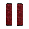 Red And Black African Ethnic Print Handle Covers