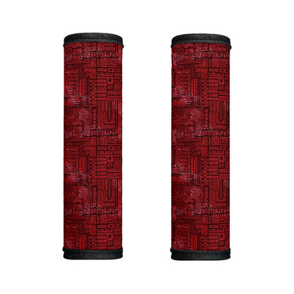 Red And Black African Ethnic Print Handle Covers