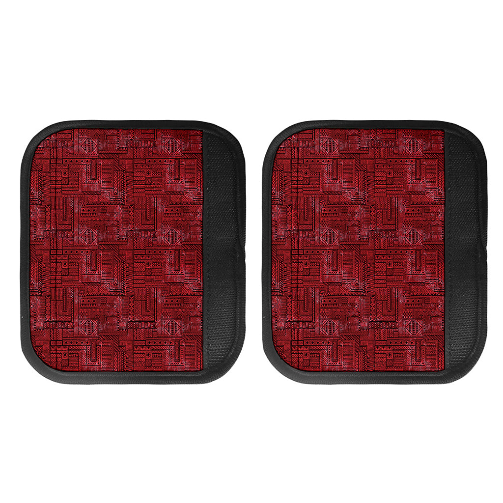 Red And Black African Ethnic Print Handle Covers