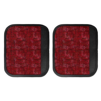 Red And Black African Ethnic Print Handle Covers