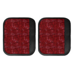 Red And Black African Ethnic Print Handle Covers
