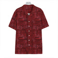 Red And Black African Ethnic Print Hawaiian Shirt
