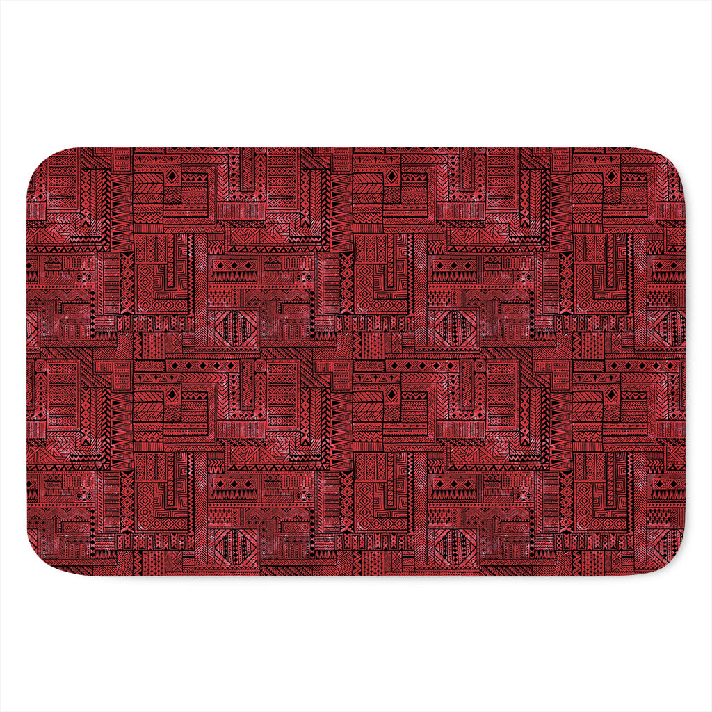 Red And Black African Ethnic Print Indoor Door Mat