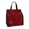 Red And Black African Ethnic Print Insulated Lunch Tote