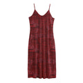 Red And Black African Ethnic Print Jersey Midi Cami Dress