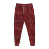 Red And Black African Ethnic Print Jogger Pants