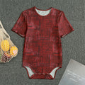 Red And Black African Ethnic Print Men's Bodysuit