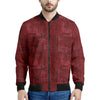 Red And Black African Ethnic Print Men's Bomber Jacket