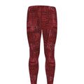 Red And Black African Ethnic Print Men's Leggings