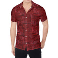 Red And Black African Ethnic Print Men's Shirt