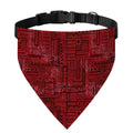 Red And Black African Ethnic Print Over The Collar Dog Bandana