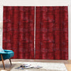 Red And Black African Ethnic Print Pencil Pleat Curtains