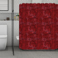Red And Black African Ethnic Print Polyester Shower Curtain