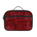 Red And Black African Ethnic Print Portable Lunch Bag
