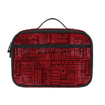 Red And Black African Ethnic Print Portable Lunch Bag